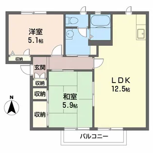 セントポーリアA棟【2階】の間取り