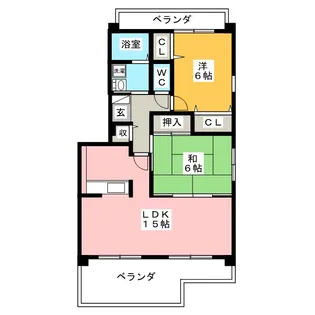クレアール【3階】の間取り