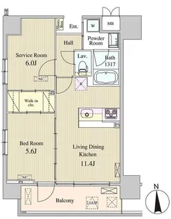 ザ マグノリアガーデン恵比寿(ザ マグノリアガーデンエビス)【8階】の間取り