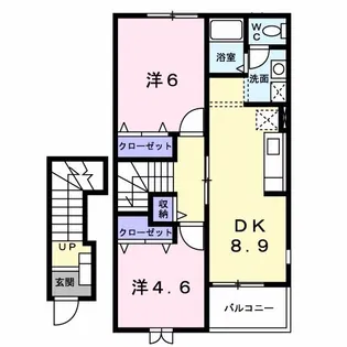ジェルメII【2階】の間取り