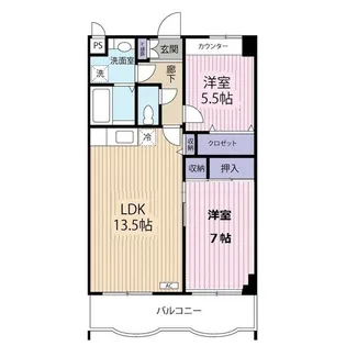 グリーンコート東岩槻【6階】の間取り