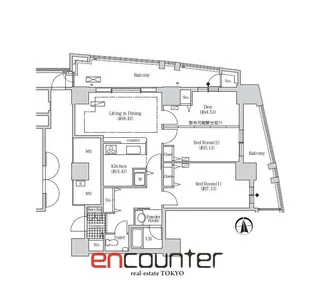 アクティ汐留【6階】の間取り