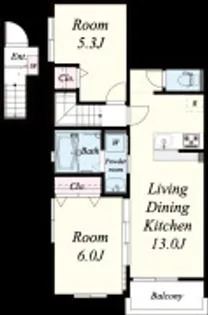 エクセラン朝妻【3階】の間取り