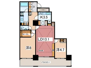 ソアールタワー市ヶ谷の丘【8階】の間取り