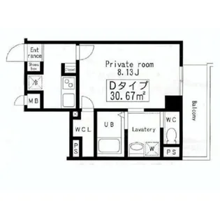 クレール溝の口【4階】の間取り