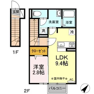 ヴィラージュ松屋【2階】の間取り