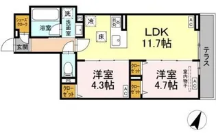 セレスティア上鷺宮II【1階】の間取り