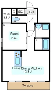 Casa王子【1階】の間取り