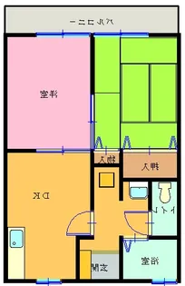 笹原田中アパート【1階】の間取り