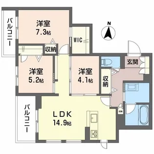 オルトペディアA【4階】の間取り