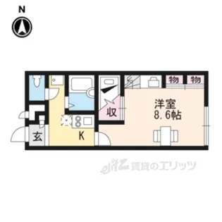 レオパレスプレジール曲川【1階】の間取り
