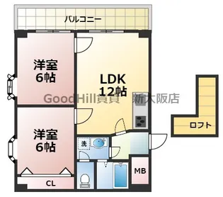 ビラ小松【4階】の間取り