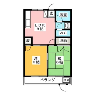 第1笹屋マンション【1階】の間取り
