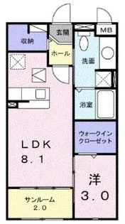フェイバーメゾン【1階】の間取り