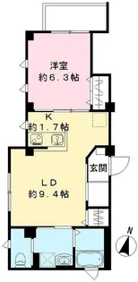 アドヴァンス等々力【2階】の間取り