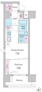 デュオメゾン品川戸越【5階】の間取り