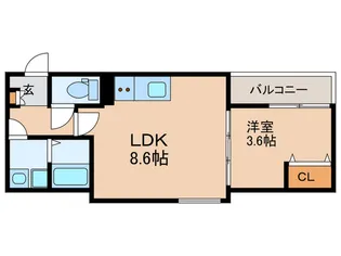 D porta refinard【2階】の間取り