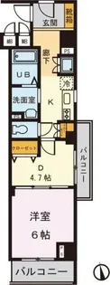 S ONEビル【5階】の間取り