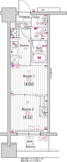 ガーラ・アヴェニュー浅草【8階】の間取り