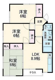 所沢グリーンハイツ【1階】の間取り