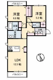 ガーデンズスクエア広【1階】の間取り