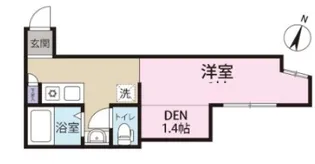 プレミアコート原木中山【1階】の間取り