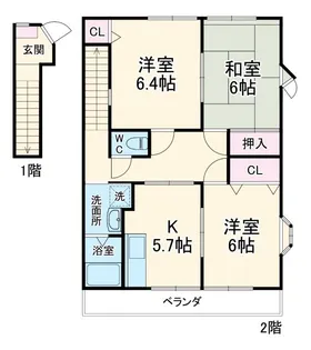 ハイステージ昇龍【2階】の間取り