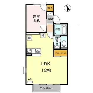 ハイツ桜橋 B棟【2階】の間取り