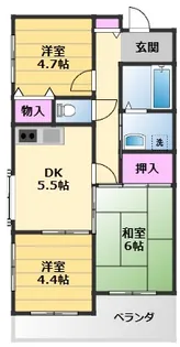シャトー太陽2【2階】の間取り