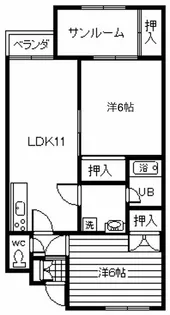 サンベール【3階】の間取り
