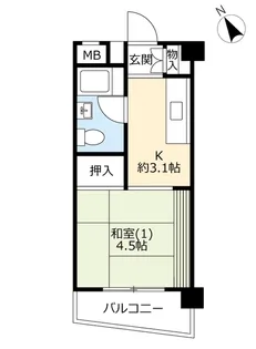 UR成田ニュータウン加良部四丁目【4階】の間取り