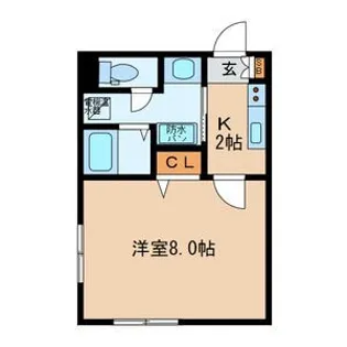 サザンフロント新富町【2階】の間取り