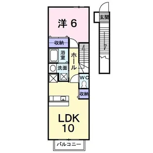 ヴァンクレーヴB【2階】の間取り