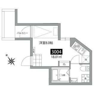 ガーデンテラス代々木上原【2階】の間取り