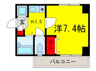 パルハセトン江戸堀【5階】の間取り
