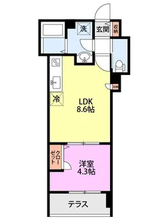 ラ・コリーヌ 藤【1階】の間取り