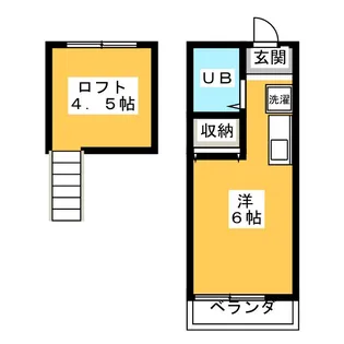 ジュネスひばり【1階】の間取り