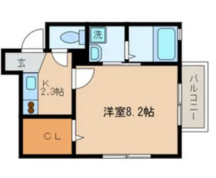 パーチェ西大井【1階】の間取り