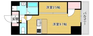 AFFLUENCE難波EAST【11階】の間取り