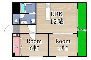 第2ウスヰマンション【3階】の間取り