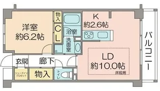 ビューコートQM【2階】の間取り