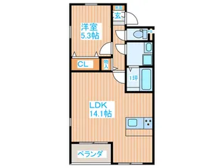 Perla銀杏町【1階】の間取り