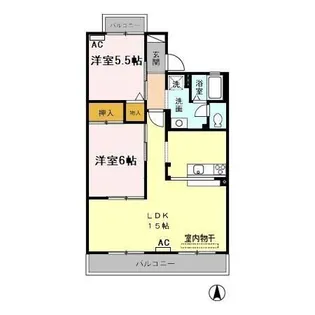 グランディールHAYASHI【1階】の間取り