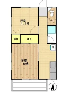 笹原荘【2階】の間取り