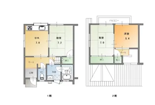 神門ハイツ【1階】の間取り