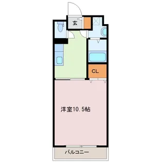 アップウェル中央【3階】の間取り