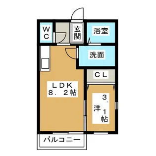 アインス三好丘C【2階】の間取り