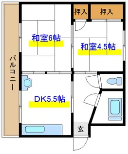 信栄マンション【2階】の間取り