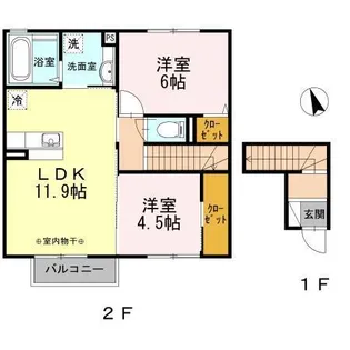 ポーレハウス【2階】の間取り
