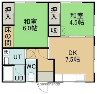 さくらハイツA【1階】の間取り